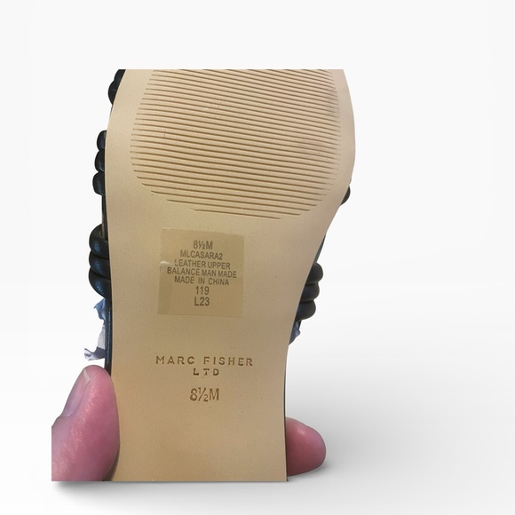 Marc Fisher ML CASARA 2 Slide Sandals, Leather, Size 8.5, NIB - Picture 6 of 6